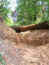 Thomas Wilson at top of ditch take-out