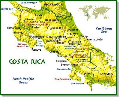Costa Rica map