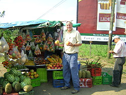 Wilson buying another mango in Costa Rica