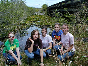Judson College Botany class at Golden Club Swamp, 2006