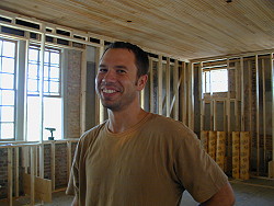 Derick seems happy with his work