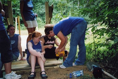 Earth Team on bridge