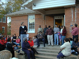 Andrew Freear gave the ribbon cutting address. Team members were warmly congradulated by Perry County school officials and local citizens.