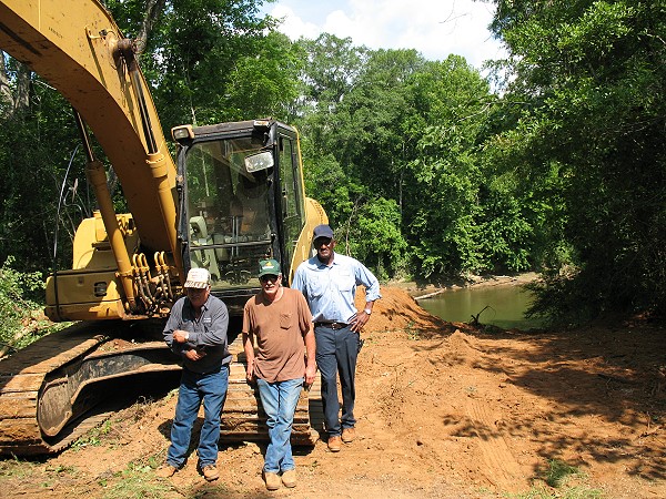 Jerry Russell, Frank Collins and Leroy Moore began the work on the ramp