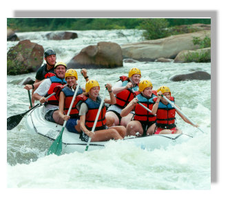 Dr. Thomas Wilson and Judson students on the Ocoee River