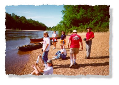 President Potts leads Cahaba River trip