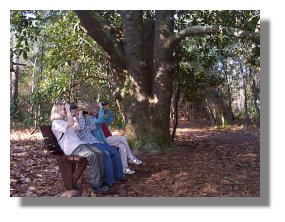 Doris, Amber & Kelly rest but don't stop birding