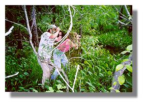 Barry Hart of TNC and Paulette Haywood search for a Mitchell's Satyr