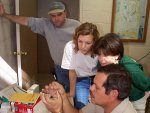 Echevarria examining condition of eggs 